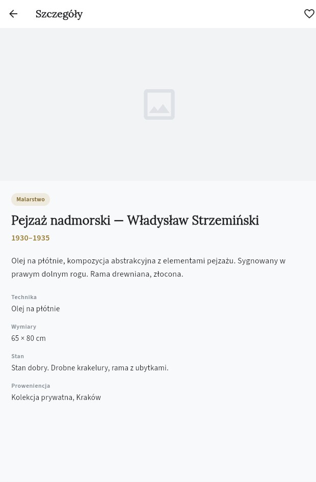 Szczegóły przedmiotu — zdjęcie, opis, proweniencja