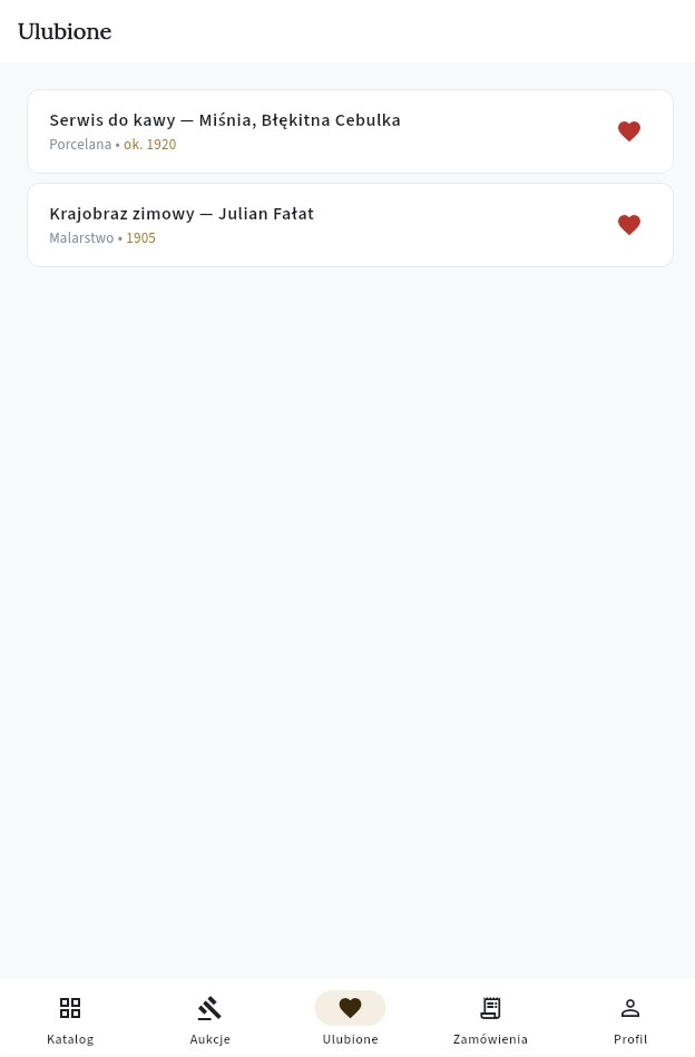 Lista ulubionych przedmiotów